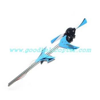 jxd-349 helicopter parts blue color tail set (tail big boom + tail led bar + tail motor + tail motor deck + tail blade + blue color tail decoration set + fixed set)